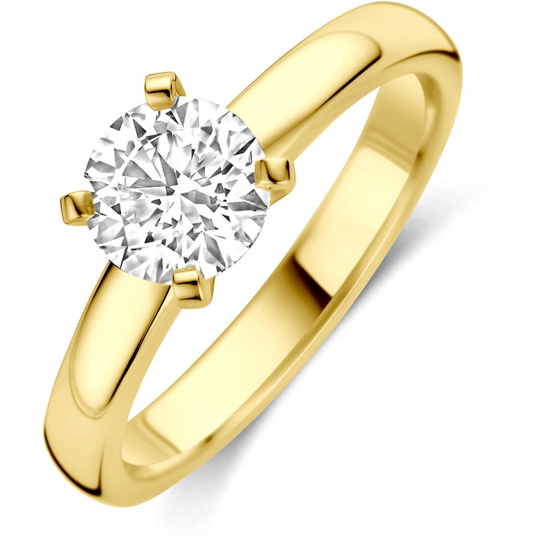 ring lab grown diamant 100ct g vs 14K geelgoud