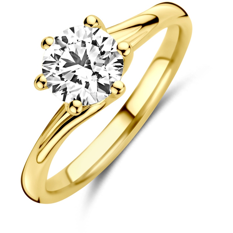 ring lab grown diamant 100ct g vs 14K geelgoud