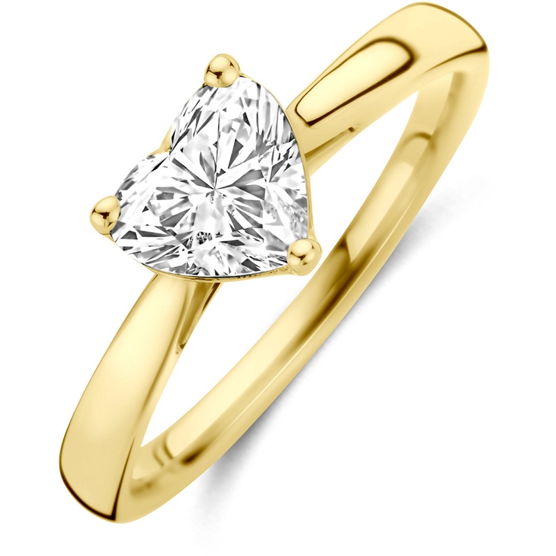 ring lab grown diamant 100ct h si 14K geelgoud