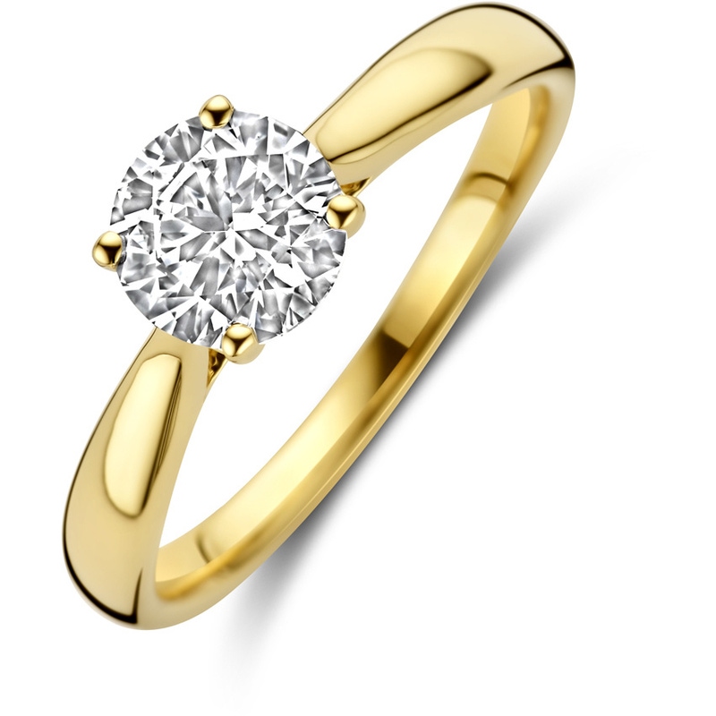 ring lab grown diamant 100ct h si 14K geelgoud