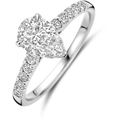 ring lab grown diamant 122ct h si 14K witgoud