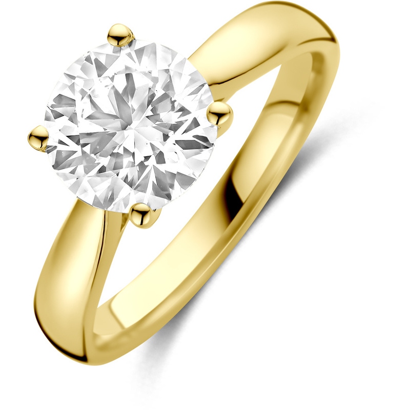 ring lab grown diamant 200ct h si 14K geelgoud