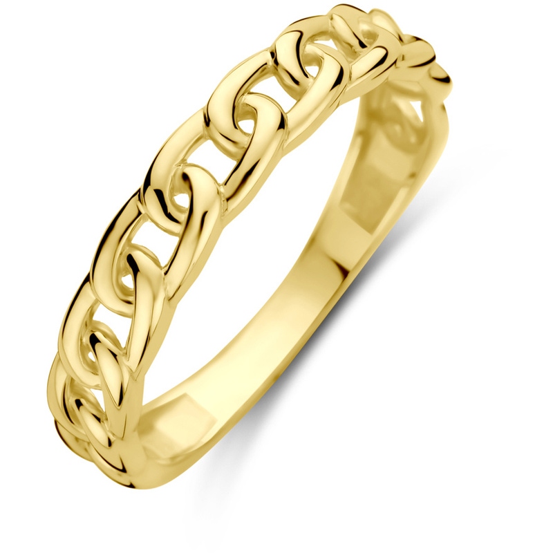 ring schakel 14K geelgoud