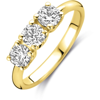 ring trilogie lab grown diamant 090ct g vs 14K geelgoud