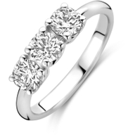 ring trilogie lab grown diamant 090ct g vs 14K witgoud