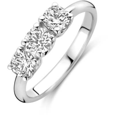 ring trilogie lab grown diamant 090ct g vs 14K witgoud