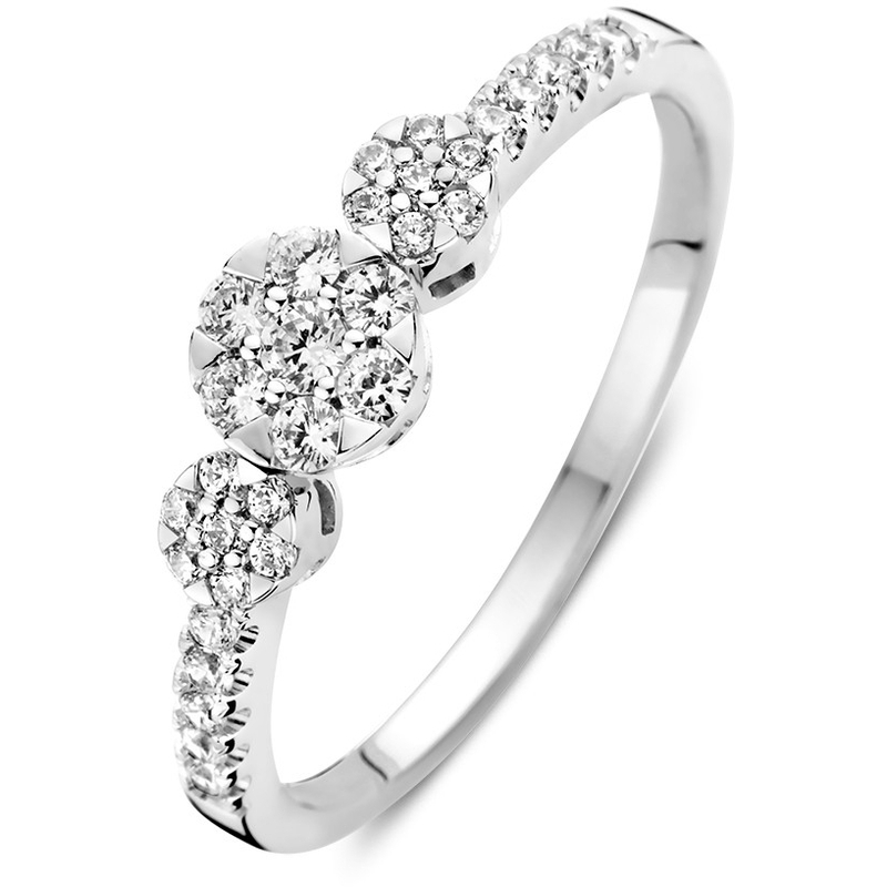 Ring witgoud zirkonia 