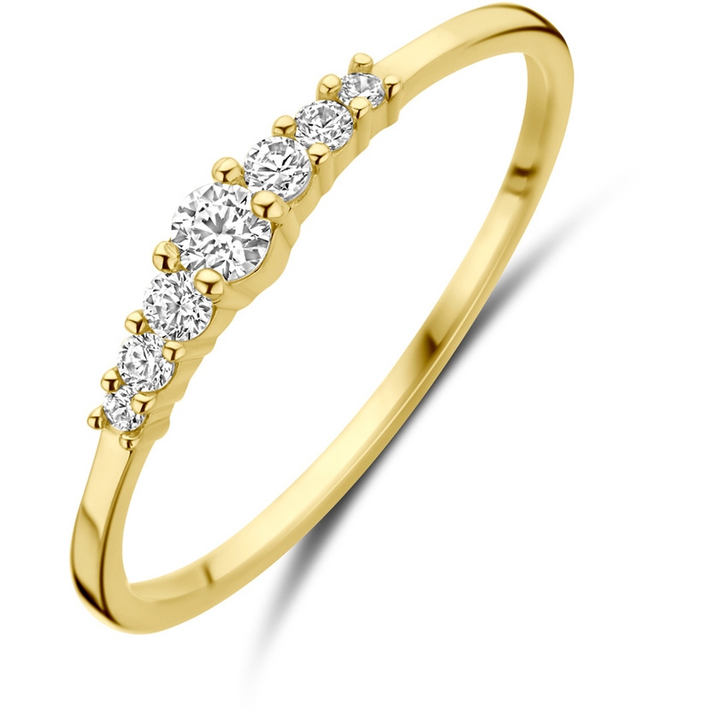 ring zirkonia 14K geelgoud