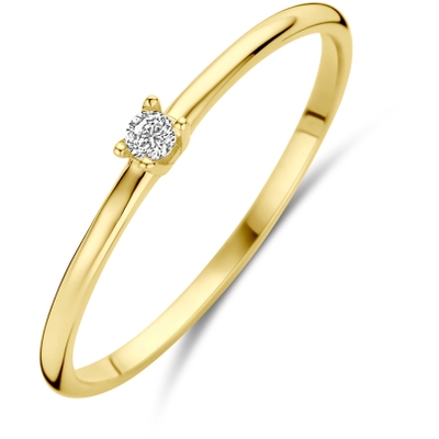 ring zirkonia 14K geelgoud