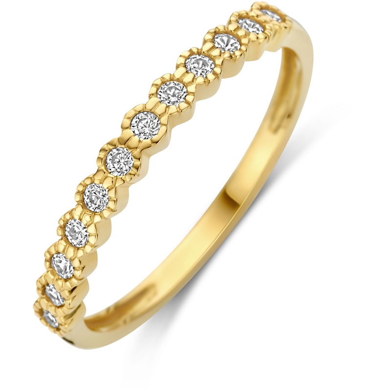 ring zirkonia 14K geelgoud