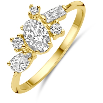 ring zirkonia 14K geelgoud
