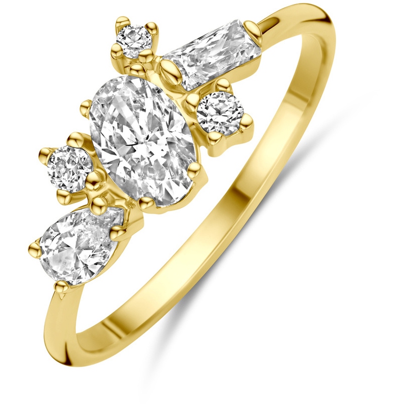 ring zirkonia 14K geelgoud