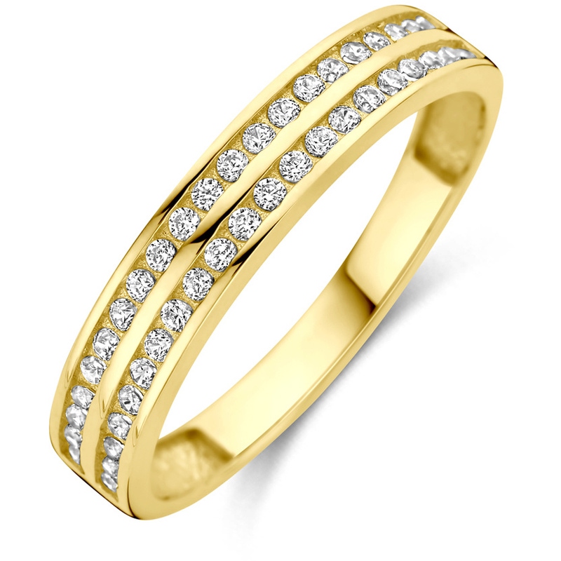 ring zirkonia 14K geelgoud