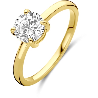 ring zirkonia 14K geelgoud