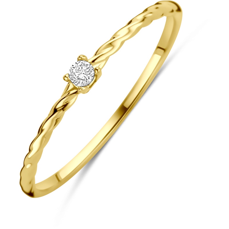 ring zirkonia 14K geelgoud