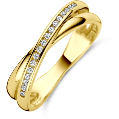 ring zirkonia 14K geelgoud