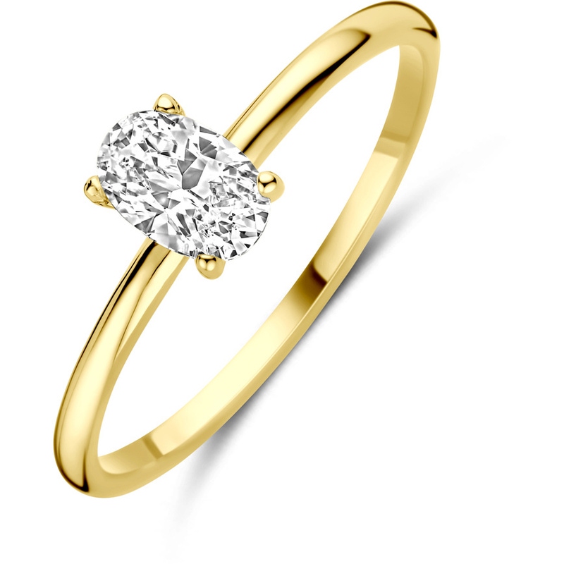 ring zirkonia 14K geelgoud