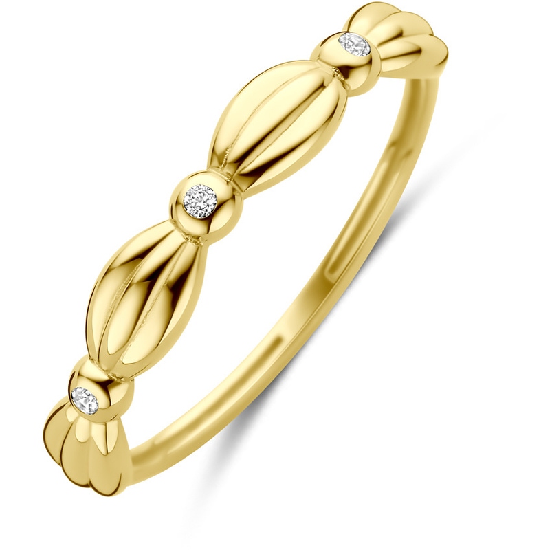 ring zirkonia 14K geelgoud