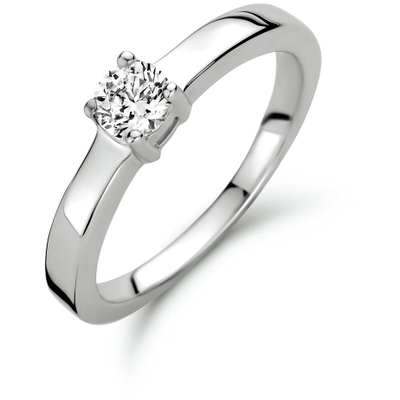 ring zirkonia zilver gerhodineerd