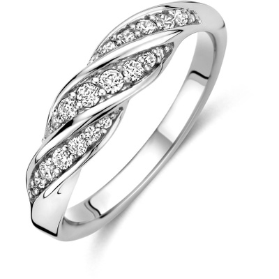 ring zirkonia zilver gerhodineerd