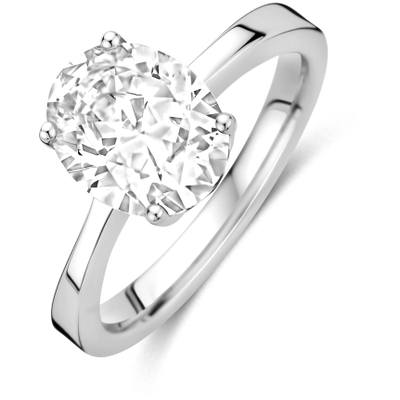 ring zirkonia zilver gerhodineerd