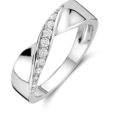 ring zirkonia zilver gerhodineerd