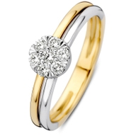 Excellent Jewelry RK418273 14k bicolor ring diamant