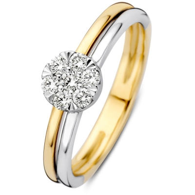 Excellent Jewelry RK418273 14k bicolor ring diamant