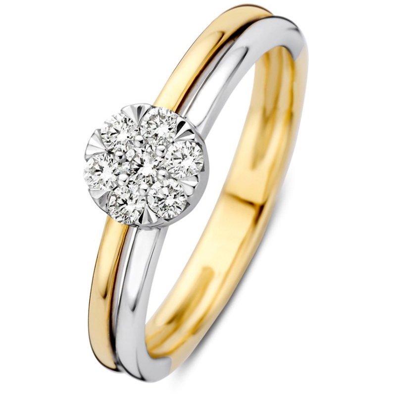 Excellent Jewelry RK418273 14k bicolor ring diamant