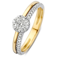 Excellent Jewelry - RK418274 14k gouden ring met 0,36 ct diamant
