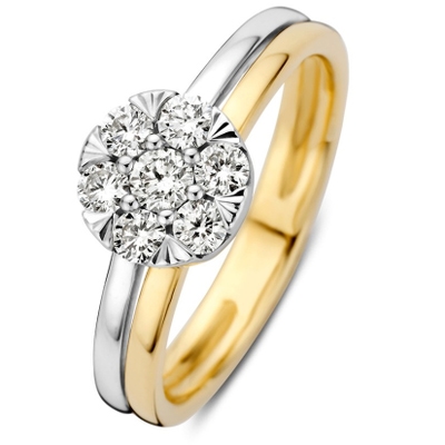 Excellent Jewelry RK418275 14k bicolor ring diamant
