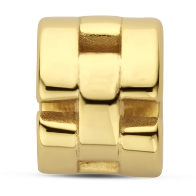 rondel schakelmotief 85 mm 3 micron zilver verguld geel