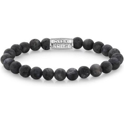 Rebel & Rose RR-80025-S Matt Grey Seduction armband 8 mm
