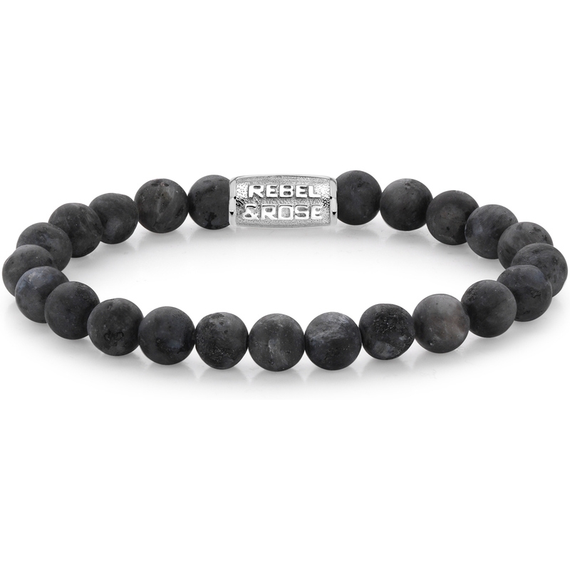 Rebel & Rose RR-80025-S Matt Grey Seduction armband 8 mm