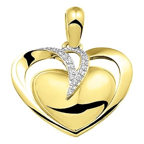 See You 110 S 14k gouden ashanger met diamant en hars