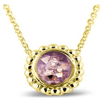 See You 132 S 14k gouden ketting met ashanger met hars