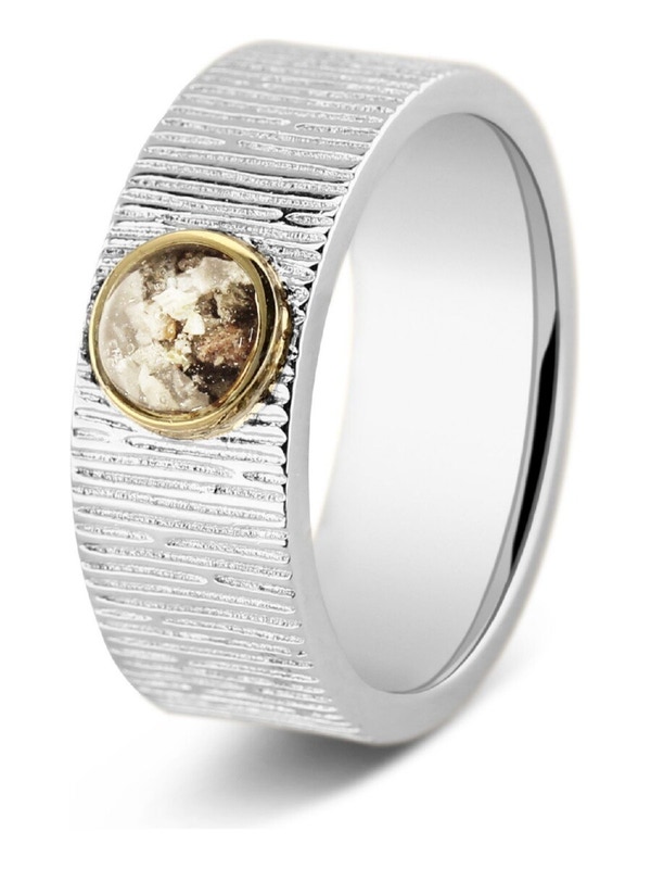 See You 222 SY Zilveren met gouden asring met hars