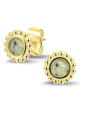 See You 303-SE 14k gouden oorstekers met as en hars