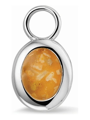 See You 309 SE Zilveren as-creoolhanger ovaal met hars