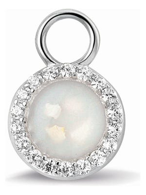 See You 311 SE Zilveren as-creoolhanger rond zirkonia met hars