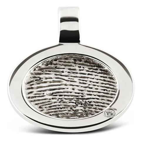 See You 403 S Zilveren hanger met zirkonia en vingerafdruk