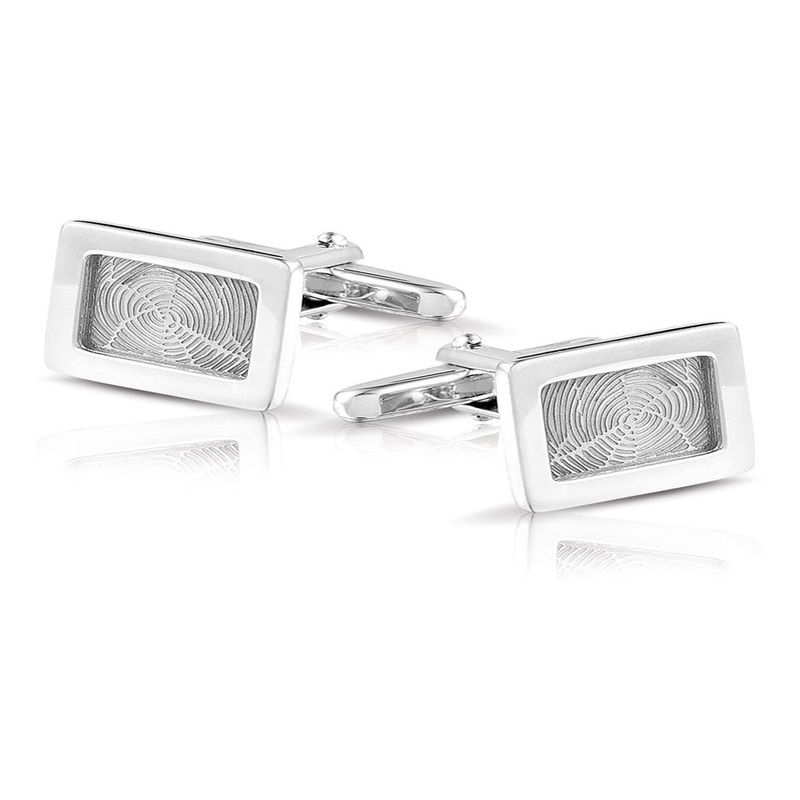 See You 423 S Zilveren manchetknopen met vingerafdruk