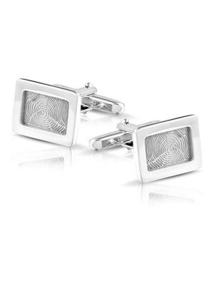 See You 423 S Zilveren manchetknopen met vingerafdruk