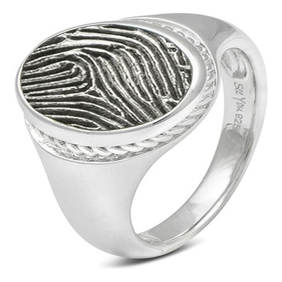 See You 450 S Zilveren ring met vingerafdruk