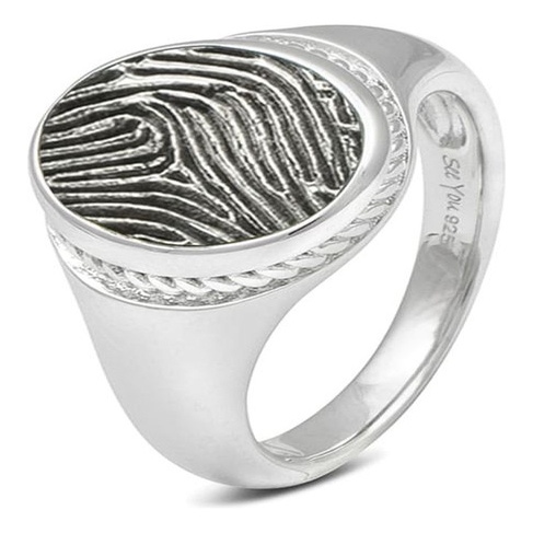 See You 450 S Zilveren ring met vingerafdruk