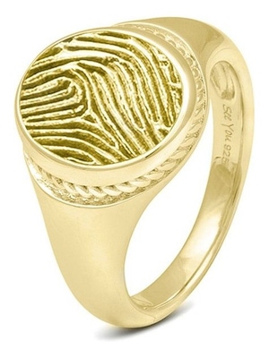 See You 450 14k gouden zegelring met vingerafdruk