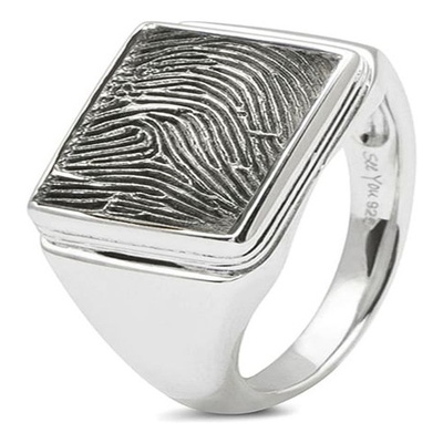 See You 453 S Zilveren ring met vingerafdruk