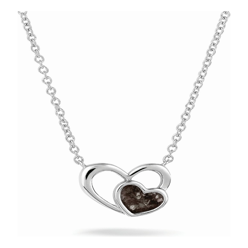 See You 602 S Zilveren collier met ashanger hart met hars