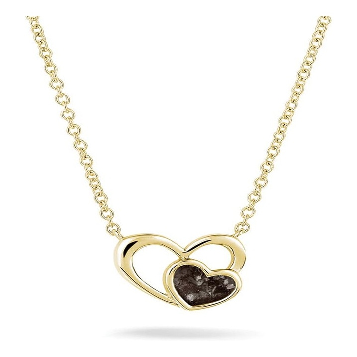 See You 602 Y 14k gouden ketting en hart ashanger met hars