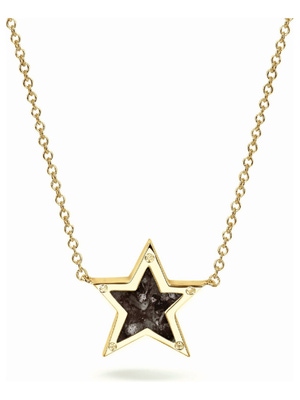See You 604-S 14k gouden ketting met ashanger ster met zirkonia en hars